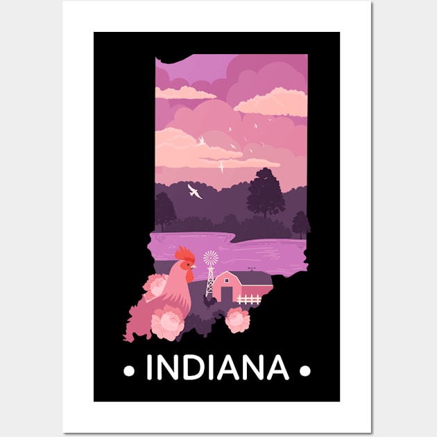 State of Indiana Wall Art by A Reel Keeper